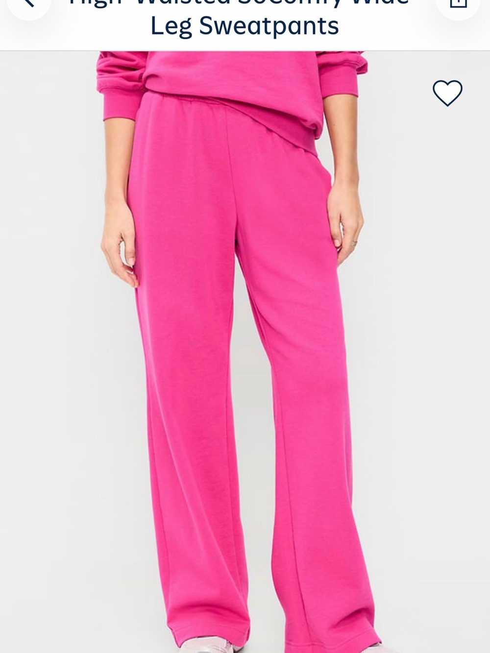 Old Navy Women's Hot Pink Wide-Leg Track Pants NWT